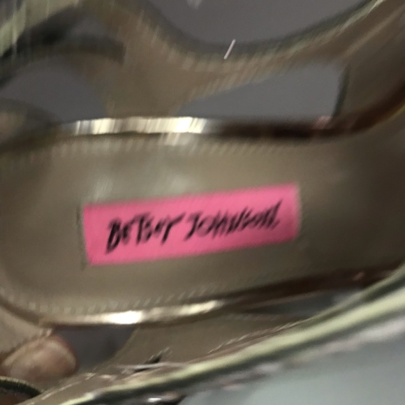 Betsey Johnson Raqui rose gold glitter heels size 7.5 - Picture 10 of 11